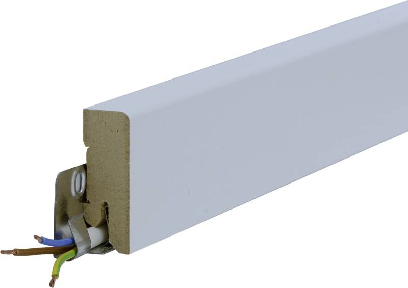 B.S. Bauprogramm Clip-Sockelleiste 250 cm 50 x 18 mm Blütenweiß von B.S. Bauprogramm