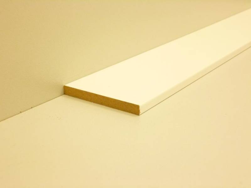 B.S. Bauprogramm Rechteckleiste 200 cm 6 x 60 mm weiß von B.S. Bauprogramm