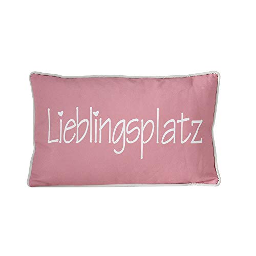 BOLTZE 1 x Kissen Lieblingsplatz 50 x 30 cm, Farben:rosa von BOLTZE