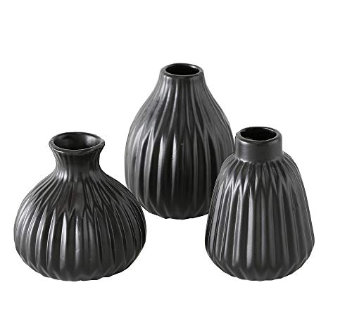 3 x Vase Esko schwarz Höhe 12 cm 3 x Vase Esko schwarz Höhe 12 cm von BOLTZE