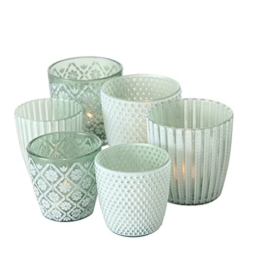 BOLTZE 6X Windlicht Patty Grün Höhe 7-9cm Teelichthalter Kerze Skandinavisch BOLTZE 6X Windlicht Patty Grün Höhe 7-9cm Teelichthalter Kerze Skandinavisch von BOLTZE