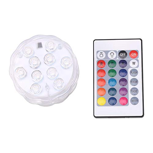 Ymiko Unterwasserlicht LED Tauchlicht RGB Licht LED Badlicht Vase LED Licht IP68 wasserdichte Beleuchtung mit Fernbedienung Verwendung für Badewanne/Garten/Aquarium Beleuchtung/Aquarium/Aquarium von Haofy