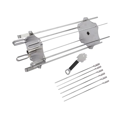 B1bee Rotisserie Schaschlikspieß-Set – 14 mm Innendurchmesser, Edelstahl-Grillspieße für Grills, perfekt für Schaschlik, Shawarma und gegrilltes Gemüse B1bee Rotisserie Schaschlikspieß-Set – 14 mm Innendurchmesser, Edelstahl-Grillspieße für Grills, perfekt für Schaschlik, Shawarma und gegrilltes Gemüse von B1bee