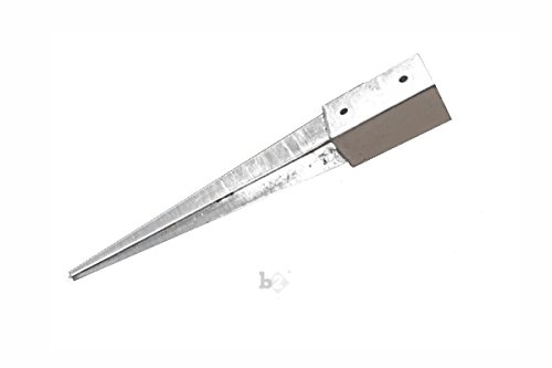 b2 Pfostenträger Pfostenhülse Einschlagbodenhülse verzinkt 71x71x900 mm von b2