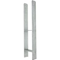 Pfostenträger Pfostenanker H-Form verzinkt 91x8x800 mm mit Schrauben Pfostenträger Pfostenanker H-Form verzinkt 91x8x800 mm mit Schrauben von B2