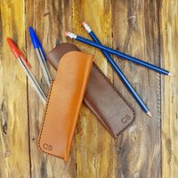 Leder Stiftetui-Leder Stifthalter-Leder Stifthalter-Minimalist Pen Case-Stifttasche-Personalized Case von B26Leather