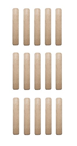 Holzdübel Riffeldübel Holzverbinder FSC® 16x70mm 15 Stück (0038) von B2Q