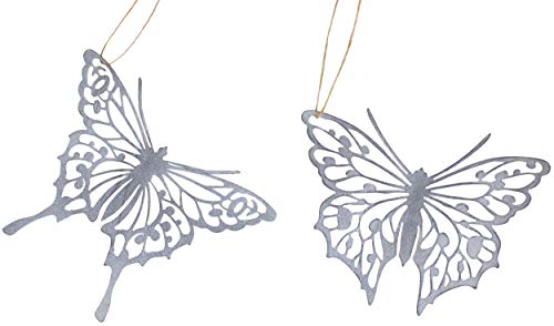 B2S BACK2SEASON 2 x Metall Schmetterling filigran zum Hängen Dekoration grau Silber Tierfigur Gartendeko 2er Set B2S BACK2SEASON 2 x Metall Schmetterling filigran zum Hängen Dekoration grau Silber Tierfigur Gartendeko 2er Set von B2S BACK2SEASON