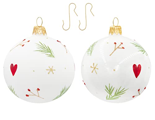 B2S BACK2SEASON Baumkugeln Beeren mit Herz handgefertigt mundgeblasen Qualität Tschechien Weihnachtskugeln weiß rot grün glänzend und matt + Aufhänger 2er Set B2S BACK2SEASON Baumkugeln Beeren mit Herz handgefertigt mundgeblasen Qualität Tschechien Weihnachtskugeln weiß rot grün glänzend und matt + Aufhänger 2er Set von B2S BACK2SEASON