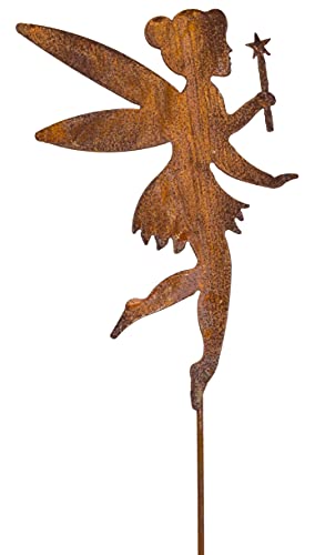 B2S BACK2SEASON Metall Elfe Annika zum stecken Edelrost Gartenstecker Rostfigur Dekoration H=60 cm von B2S BACK2SEASON