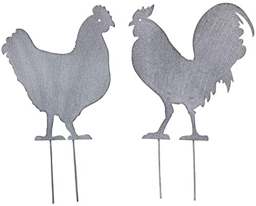 B2S BACK2SEASON Metall Stecker Henne & Hahn grau edel Hühner Gartenstecker Beetstecker Deko Tierfigur H31 cm 2er Set B2S BACK2SEASON Metall Stecker Henne & Hahn grau edel Hühner Gartenstecker Beetstecker Deko Tierfigur H31 cm 2er Set von B2S BACK2SEASON