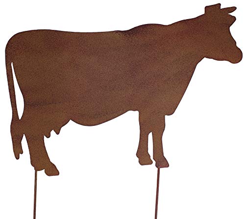 B2S BACK2SEASON Metall Stecker Kuh Gartenstecker Beetstecker Deko Tierfigur Breite 38 cm von B2S BACK2SEASON
