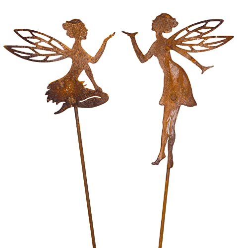 B2S BACK2SEASON Metall Waldfeen zum stecken Edelrost Gartenstecker Rostfigur Dekoration Fee H=60 cm 2er Set B2S BACK2SEASON Metall Waldfeen zum stecken Edelrost Gartenstecker Rostfigur Dekoration Fee H=60 cm 2er Set von B2S BACK2SEASON