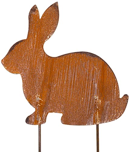 Metall Hase Rosttier Edelrost Ostern Gartendeko Dekoideen Garten Rost von B2S BACK2SEASON