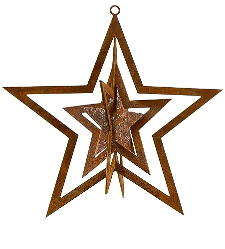 B2S BACK2SEASON Metall Windspiel Stern zum Hängen und Drehen Edelrost Baumdeko Advent Weihnachten Rost Gartenhänger Made in Europa D=15 cm B2S BACK2SEASON Metall Windspiel Stern zum Hängen und Drehen Edelrost Baumdeko Advent Weihnachten Rost Gartenhänger Made in Europa D=15 cm von B2S BACK2SEASON