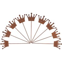 Kräuterstecker Krone Metall Pflanzstecker Edelrost Pflanzenschilder Wetterfest H=27, 5 cm 9Er Set von B2SBACK2SEASON