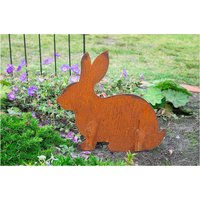 Metall Hase Rosttier Edelrost Ostern Gartendeko Rost von B2SBACK2SEASON