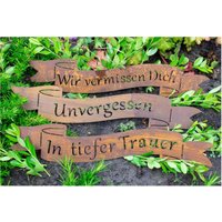 Metall Schilder Trauer 3Er Set Grabgestaltung Grabschmuck Grabdeko Edelrostdeko L=30cm Metall Schilder Trauer 3Er Set Grabgestaltung Grabschmuck Grabdeko Edelrostdeko L=30cm von B2SBACK2SEASON