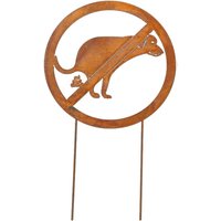 stecker Hundehaufen Verbotsschild Vorgarten Hundeschild Warnschild Kein Hundeklo Edelrost H=45cm von B2SBACK2SEASON