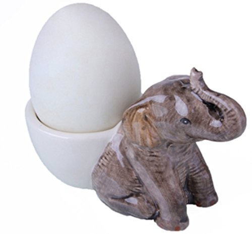 B2SEE LTD Elefant Elefanten Eierbecher Set Eierbecher Keramik Eierbecher Tiere Elefant 2-er Set von B2SEE LTD