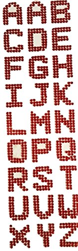 B2SEE Selbstklebend-e Glitzer Buchstaben Klebe-Buchstaben-Sticker zum auf-kleben (rot) von B2SEE