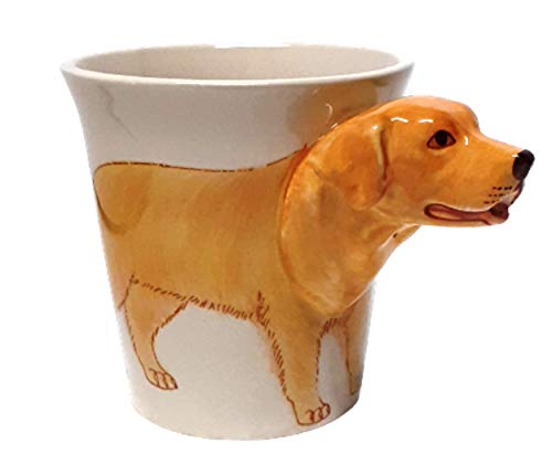 Golden Retriever-Hund-e-Tasse 3d Tier Tasse-3d-mit-Hund-emotiv Hunde-kopf-bild von B2SEE