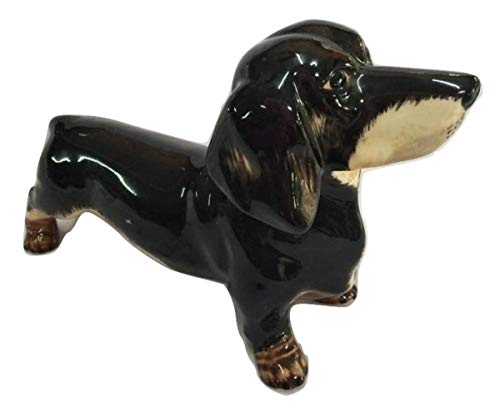 Spardose Sparschwein groß Tier - Motiv – Bild aus Keramik (Dackel schwarz) von B2SEE