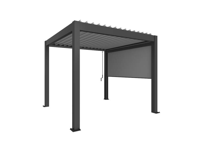 Biohort Sonnenschutzrollo für Pergola für 3 m Seite dunkelgrau-metallic von Biohort