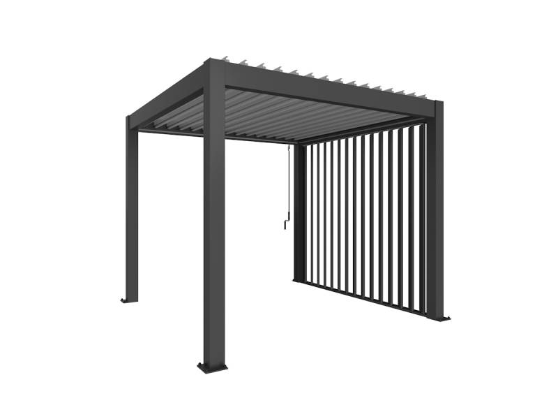 Biohort Lamellenseitenwand für Pergola für 3 m Seite dunkelgrau-metallic von Biohort