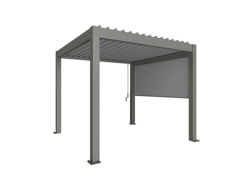 Biohort Sonnenschutzrollo für Pergola für 4 m Seite quarzgrau-metallic von Biohort