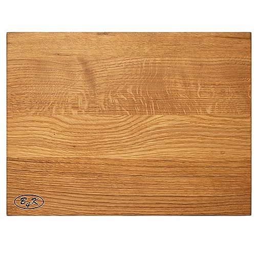 B4K® 40х30x4cm | Küchenbrett aus Eiche | Antibakterielle Oberfläche | Geölt | Tranchierbrett | Schneidebrett | Hackbrett | Frühstücksbrett | Servierbrett | Brotbrett, LP13KNUDN4 von B4K