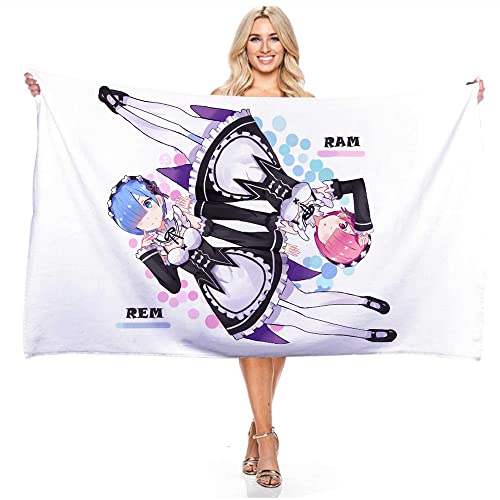 BAAROO Re:Life in a Different World from Zero Rem/Ram Anime Mikrofaser, leicht, saugfähig, sandfrei, schnell trocknend, Strandtuch, Camping, T 130 cm 80 cm BAAROO Re:Life in a Different World from Zero Rem/Ram Anime Mikrofaser, leicht, saugfähig, sandfrei, schnell trocknend, Strandtuch, Camping, T 130 cm 80 cm von BAAROO