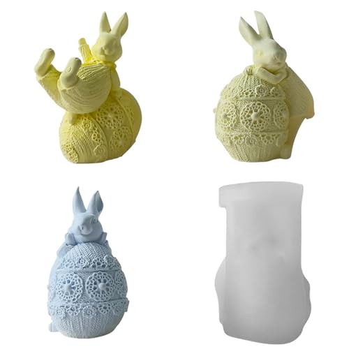 3 Stück Ostern Kaninchen Silikonformen Gießformen Silikonform Osterhase Silikonform Zum Gießen Ostern Hase 3d Hasen Kerzengießform Silikon Kerzen von BABANI