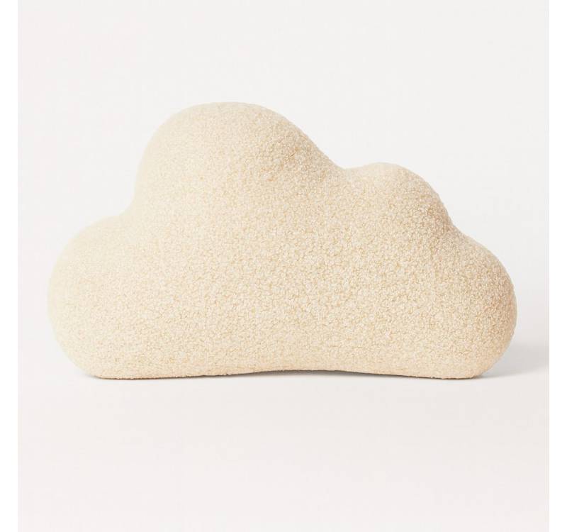 BABEES Dekokissen DEKOKISSEN Boucle Kuschelkissen Wolke GROß 40x25 cm, Deko Kissen Geschenk Baby Kinderzimmer Weihnachten Babyshower von BABEES