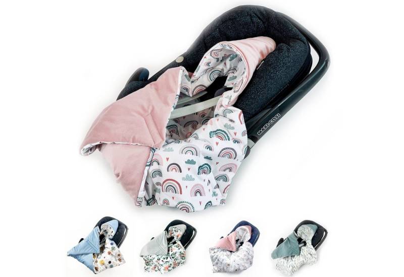 Einschlagdecke Babyschale Autositz mit Klettverschluss,Wattiert mit Füllung,Universal, BABEES von BABEES