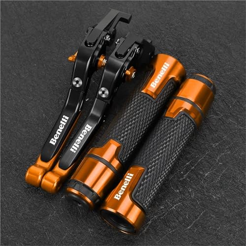 BABEGIM Motorrad Klappbar Ausziehbar Einstellbare Kupplung Bremshebel Lenker Griffe Enden for Leoncino 500 LeoncinX 2016-2020(Khaki) von BABEGIM