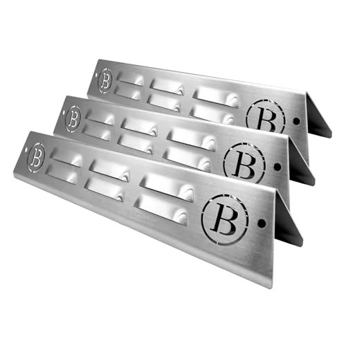 BABOSSA® Flammschutz aus massivem Edelstahl - Ersatzteil für Weber Spirit 310/320 | rostfrei & titanstabilisiert durch V4A Edelstahl | Made in Germany | 3er Pack von BABOSSA