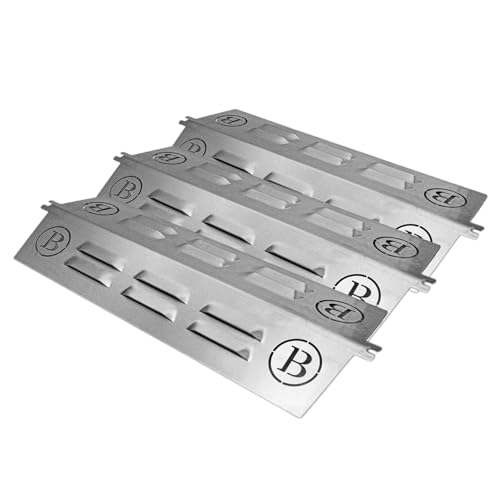 BABOSSA® Flammschutz aus massivem Edelstahl - Ersatzteil für Broil King Baron & Crown | rostfrei & titanstabilisiert durch V4A Edelstahl | Made in Germany | 3er Pack von BABOSSA