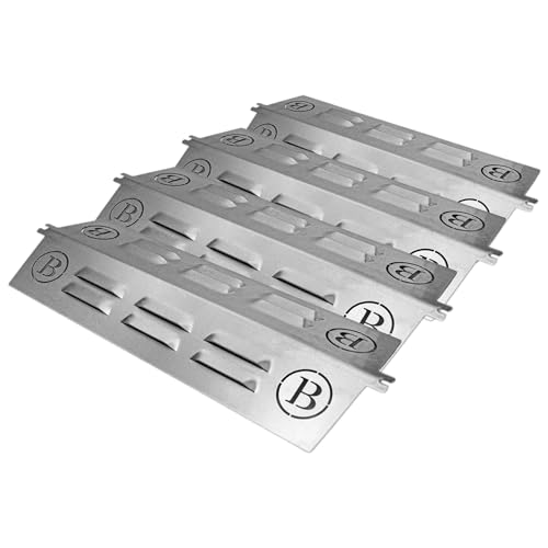 BABOSSA® Flammschutz aus massivem Edelstahl - Ersatzteil für Broil King Baron & Crown | rostfrei & titanstabilisiert durch V4A Edelstahl | Made in Germany | 4er Pack von BABOSSA