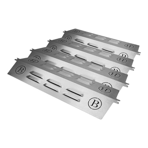 BABOSSA® Flammschutz aus massivem Edelstahl - Ersatzteil für Broil King Regal & Imperial | rostfrei & titanstabilisiert durch V4A Edelstahl | Made in Germany | 4er Pack von BABOSSA