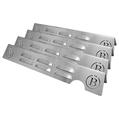 BABOSSA® Flammschutz aus massivem Edelstahl - Ersatzteil für Weber Genesis | rostfrei & titanstabilisiert durch V4A Edelstahl | Made in Germany | 4er Pack von BABOSSA