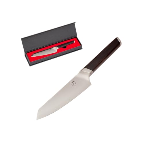 BABOSSA® Original Allzweckmesser | Ultra scharfes Allzweckmesser | Klingenlänge 13cm | 3 lagiger Spezial-Messerstahl | Ergonomischer Griff aus Ebenholz | Universell einsetzbar von BABOSSA