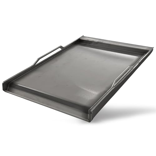 BABOSSA Plancha 2.0 – Grillplatte Edelstahl Large 30 x 45 cm – Premium Griddleplatte für Gas und Kohlegrills – Ideal für Fisch, Fleisch und Gemüse – Spülmaschinenfest von BABOSSA