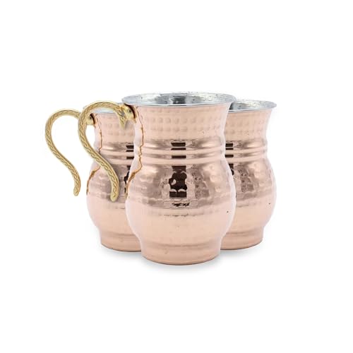 BABY SHOWER CHOCOLATE 3 Stück Kupferbecher Ayran - gehämmerte Kupfertasse - türkische handgefertigte Tasse - 250 ml BABY SHOWER CHOCOLATE 3 Stück Kupferbecher Ayran - gehämmerte Kupfertasse - türkische handgefertigte Tasse - 250 ml von BABY SHOWER CHOCOLATE