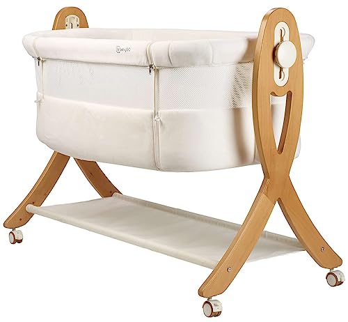 BabyGo SideBySide Beistell-Wiege, geeignet ab 0 - 5 Monate, creme, 4161 von BABYGO