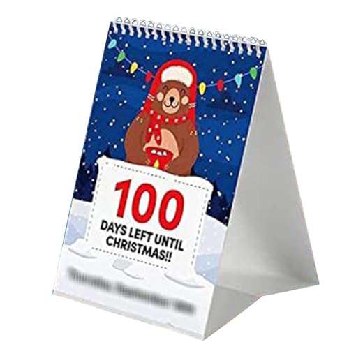 100 Tage Weihnachten Countdown Kalender 2024 Weihnachten Countdown Kalender Desktop Adventskalender für Home Office Decor Adventskalender von BABYVIVA