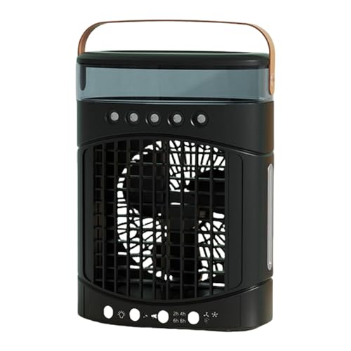 BABYVIVA Bladeless Oszillierender Tower Lüfter Mit Feuchifizierender Funktion Tragbarer Schreibtisch Klimaanlage Mit LED Light Stille Schlafzimmer Lüfter USB Wiederaufladbarer Lüfter von BABYVIVA