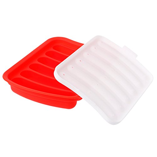 Wurstherstellung Schimmel Silikon Form 6 Hohlraum Patty Mikrowellenofen von BABYVIVA