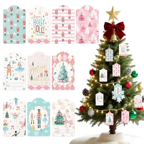 60 Stück Weihnachts-Nussknacker-Papier-Geschenkanhänger, Frohe Weihnachten, Aquarell-Nussknacker, Hängeetiketten mit Schnur für rosa Weihnachten, Urlaub, Geschenk, DIY Handwerk 60 Stück Weihnachts-Nussknacker-Papier-Geschenkanhänger, Frohe Weihnachten, Aquarell-Nussknacker, Hängeetiketten mit Schnur für rosa Weihnachten, Urlaub, Geschenk, DIY Handwerk von BACH AND BOUJEE