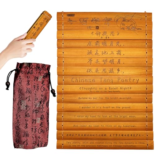 BACH AND BOUJEE Chinesische Kulturelle Tang Dichtung Classics Chinese Tang Poetry Gedanken Zu Einer Ruhigen Nacht Chinesische Tang Dichtung Hand Kopiert Druck Englische Version Anmerkungen von BACH AND BOUJEE